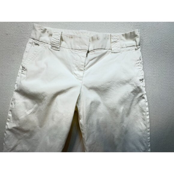 J. Crew Womens Chino Capri Pants Size 8 White Favorite Fit Stretch Casual Pocket - Picture 7 of 13